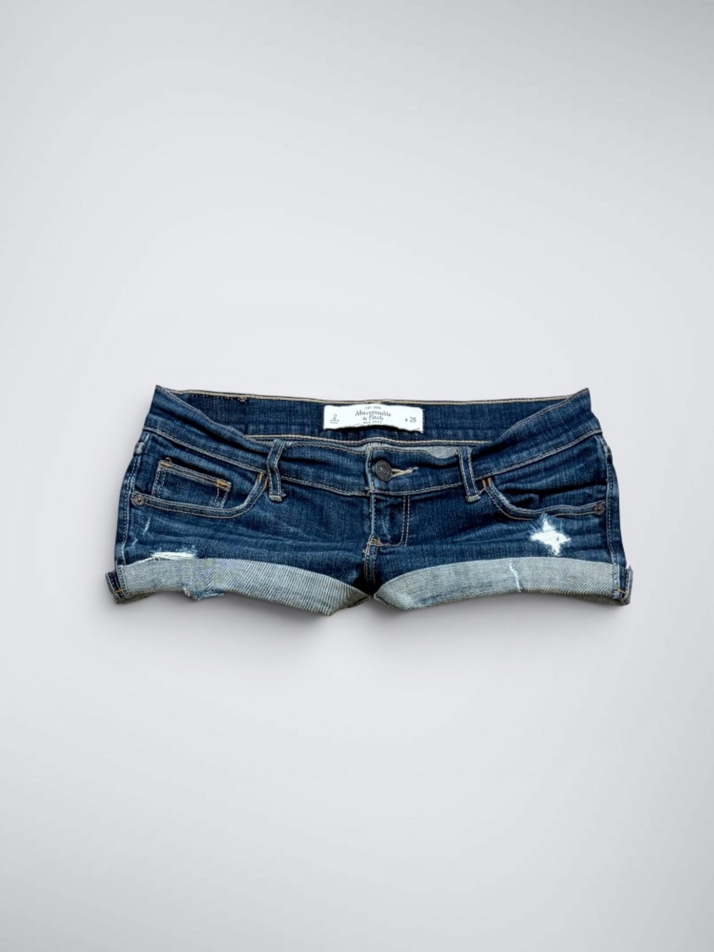 Early 2000s Abercrombie & Fitch Ultra Low Rise Micro Denim Shorts